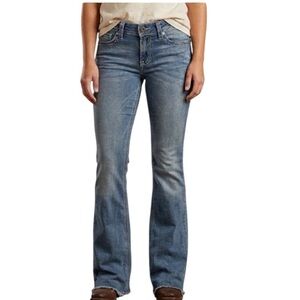 Ariat R.E.A.L. Low Rise Flare Jeans 28 Blue Denim Raw Hem Frayed  (30x30.5)
AA